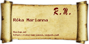 Róka Marianna névjegykártya